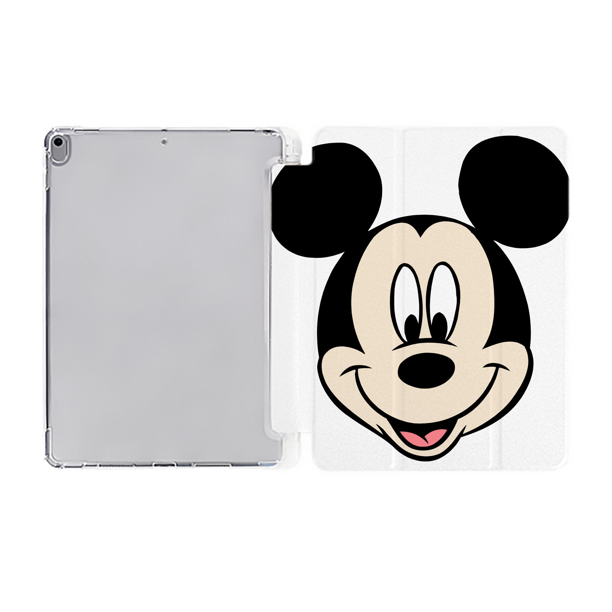 ミッキーマウス Mickey Mouse IPad ケース ペン収納付き 三つ折りスタンド PUレザー×シリコン 対応機種9.5/10.5/10.9インチ